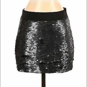 BCBGMAXAZRIA Women Black sequin Skirt XS